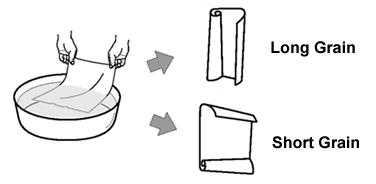 Detecting the direction of the paper by wetting it