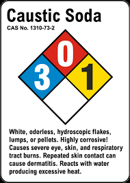 caustic soda hazard sign